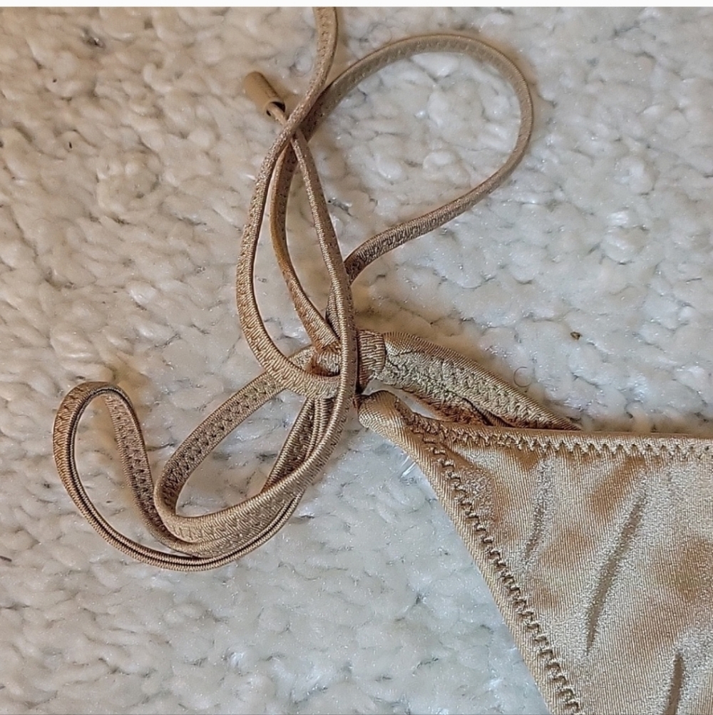 NEW TRIANGL bronze/gold Swim Bikini Bottoms Size S - Picture 7 of 10